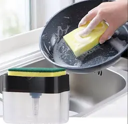 Кухонний диспенсер - органайзер для губки Soap Pump Caddy з дозатором миючого засобу, 380 мл - мініатюра 6