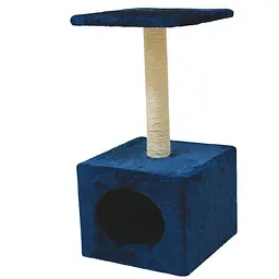 Дряпка-будиночок для котів Croci Hamburg Blue стовпчик на підставці, 30×30×55 см