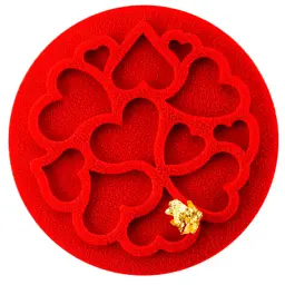 Кондитерський килимок Silikomart для декорування Міні Серце 6 шт х 2 мл (MINI LOVE DECOR) - мініатюра 2