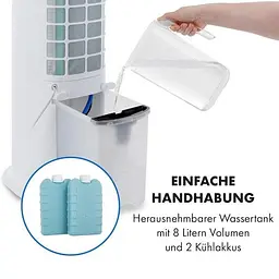 Мобільний кондиціонер вентилятор Klarstein Skytower Grand Smart 480 м3/ч (10035816) - мініатюра 4
