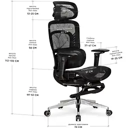 Крісло Mealux M10 Air Massage з масажним ефектом Black (HF-M10 M/BB) - мініатюра 6
