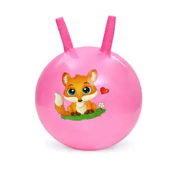 Дитячий м'яч для фітнесу Тваринка MS 4284(Pink) з ріжками, 45 см, 320 г