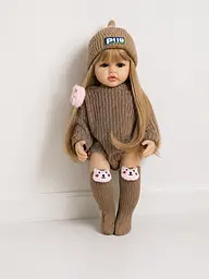 Реалістична Кукла Реборн 55 см повністю вінілова Doll Reborn Baby К0100305 - мініатюра 6