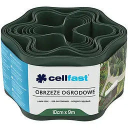 Бордюр газонний Cellfast 10 см x 9 м темно-зелений 30-021H