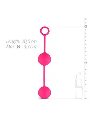 Вагінальні кульки Easy Toys Pleasure Balls, 16 см, рожевий - мініатюра 5