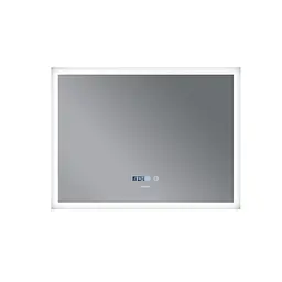 Дзеркало Mixxus Flat MR04-80x60 (LED Touch, годинник, антизапотівання, димер, регулювання яскравості) MI6928 - мініатюра 6