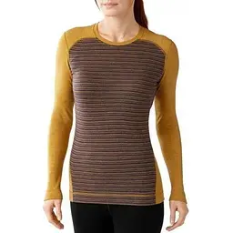 Термофутболка Smart Wool Wm’s Merino 250 Baselayer Pattern Crew Sunglow Heather XS (1033-SW SS226.164-XS)