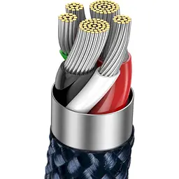 Кабель Baseus Explorer Series Auto Power-Off Fast Charging Cable Type-C to Lightning 20W 2m CATS000103 Blue - мініатюра 5