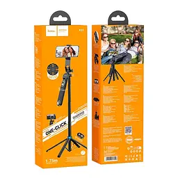 Селфі-монопод Hoco Handy aluminum alloy anti-shake live broadcast holder K22 L 1.75m, BT - мініатюра 2