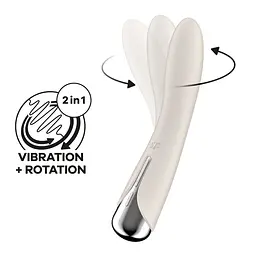 Вібратор точки G з обертанням Satisfyer Spinning Vibe 1 Beige, 2 мотори - мініатюра 2