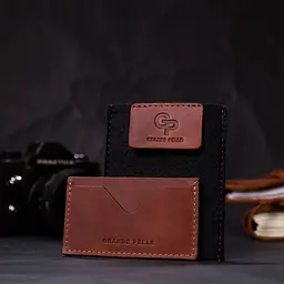 Зручний кард-кейс із натуральної шкіри Grande Pelle 11666 коричневий - мініатюра 9