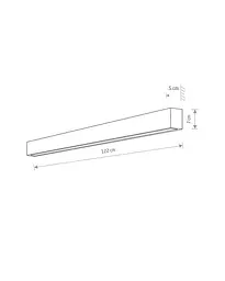 Настінний світильник Nowodvorski 7560 Straight Wall Led L - мініатюра 2