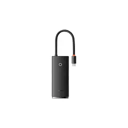 Концентратор Baseus USB-C 6-in-1 HDMI + 2xUSB 3.0 + USB-C + SD/TF black (WKQX050001) - мініатюра 2