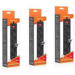 Мережевий фільтр живлення REAL-EL RS-Protect 505, 1.8m, black (EL122300044) - мініатюра 11