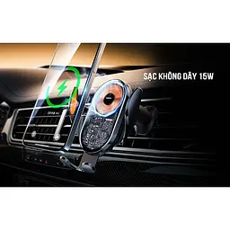 Тримач Remax RM-C17i 15W Wireless AirVent Car Holder Black - мініатюра 6