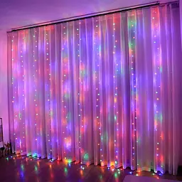 Гірлянда світлодіодна від мережі Штора Водоспад Y-20-51-1M 19705 3х2 м 500 LED мультиколор - мініатюра 2