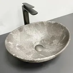 Умивальник VBI Parma dark grey stone matt накладний VBI-011019, Сірий - мініатюра 1