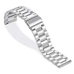 Ремінець сталевий BeWatch 20 мм для Amazfit GTR 42мм/GTS/BIP lite Сріблястий (1110405) - мініатюра 5