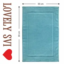 Рушники для ніг Lovely Svi – бавовна / махра - 50 x 80 см – Бірюзовий (22402493) - мініатюра 2