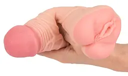 Насадка+мастурбатор Nature Skin 2in1 Extension+Masturbator (+8 см) - мініатюра 5
