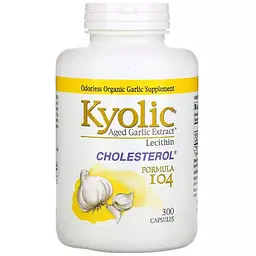 Екстракт часнику з лецитином Kyolic Aged Garlic Extract with Lecithin Cholesterol Formula 104 300 капсул
