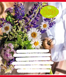 Зошит для школярів "The Flower Garden" Leader 024-590552K-3 у клітинку, 24 аркуші