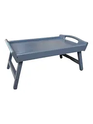 Складаний кавовий столик для сніданку в ліжко сірий 42×28×17 см №4 - мініатюра 5