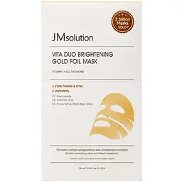 Освітлююча маска JMsolution Vita Duo Brightening Gold Foil Mask 10 шт.