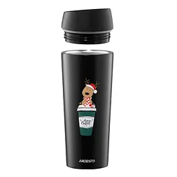 Термочашка Ardesto Сoffee Time Reindeer AR2645RN 450 мл чорна - мініатюра 4