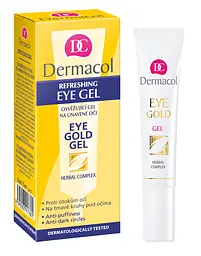 Гель для век против отеков и темных кругов под глазами Dermacol Refreshing Eye Gold Gel, 15 мл