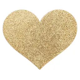 Пестіс - стикини Bijoux Indiscrets - Flash Heart Gold, наклейки на соски, One size - мініатюра 2