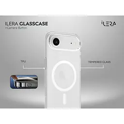 Чохол iLera GlassCase + Camera Button with MagSafe для Apple iPhone Air Frosted (ILGCLCa17Air) [150409] - мініатюра 4