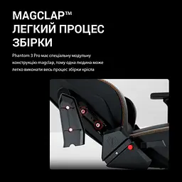 Ігрове крісло Anda Seat Phantom 3 Pro L Black (AD18YC-06-B-F) U1 - мініатюра 10