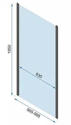Душова кабіна Rea Rapid Slide 100x160 black REA-K6423 + REA-K6406, Чорний матовий, Універсальна, прозрачний, Чорний матовий - мініатюра 7