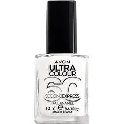 Швидковисихаючий лак для нігтів Avon УльтраКолір за 60 секунд Wow White 10 мл (49469320)