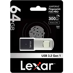 USB флеш-накопичувач Lexar JumpDrive Fingerprint F35 Pro 64GB USB-A 3.2 [LJDF35P064G-RNBNG] [136846] - мініатюра 6
