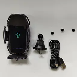 Тримач з бездротовою зарядкою для телефону А5S 15W + магнітна зарядка. IPhone та Android (Type-C, Lightning, microUSB) - мініатюра 2