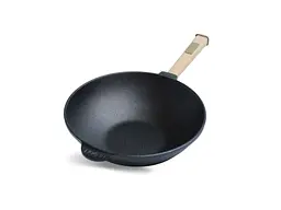 Сковорода WOK Brizoll 2,2 л 240х70 мм з дерев'яною ручкою