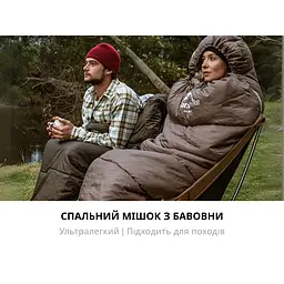 Спальник з капюшоном Naturehike U150 NH20MSD07, (11°C), правий, коричневий - мініатюра 5