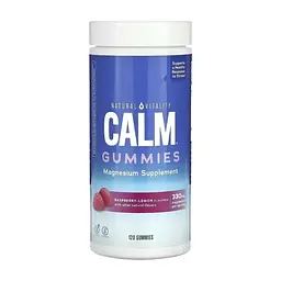 Вітамінно-мінеральний комплекс Natural Vitality Цитрат Магнію, 330 мг, смак малина лимон, CALM, Magnesium Supplement, (PTG-00240)