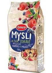 Мюслі Emco Blueberries&Raspberries з ягодами 750г.