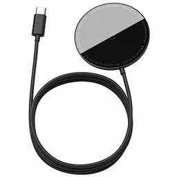 Бездротовий зарядний пристрій Baseus Simple Xiaomini Magnetic with Type-C cable 1.5m 15W WXJK-F01 Black