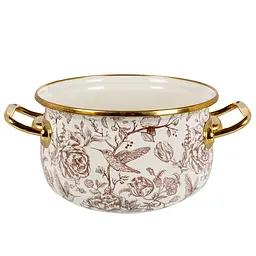 Каструля емальована Elmani Bird з кришкою 16 см 2.1 л (763-041) - мініатюра 2