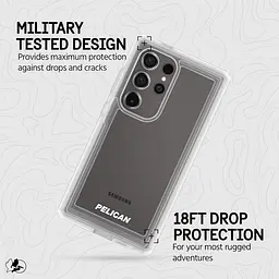 Протиударний чохол із кліпсою Pelican Voyager аналог OtterBox Defender для Samsung Galaxy S24 Ultra (6.8") Clear - мініатюра 5