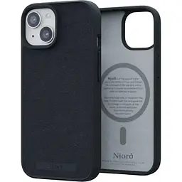 Чехол-накладка Njord Suede MagSafe Case Black для iPhone 15