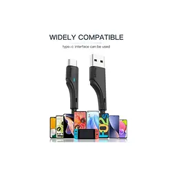 Дата кабель USB 2.0 AM to USB-C 1.0m 3A black Essager (EXCT-LS01) - мініатюра 4