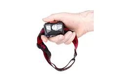 Ліхтар налобний на батарейках Intertool 1 LED + 2 LED х 1 Вт LB-0302 - мініатюра 2