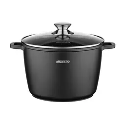 Кастрюля с крышкой глубокая Ardesto Gemini Lazio AR1962CA 6.2 л 24 см черная