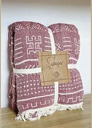 Муслінове плед - покривало Cotton Saheser Bordo євро 220х240 см TC303375985