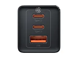Зарядний пристрій BASEUS GaN5 Pro Fast Charger 2C+U 65 W w/Type-C to Type-C Black (CCGP120201) - мініатюра 4